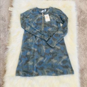 New With Tags Blue Camouflage Dress T-shirt Size S